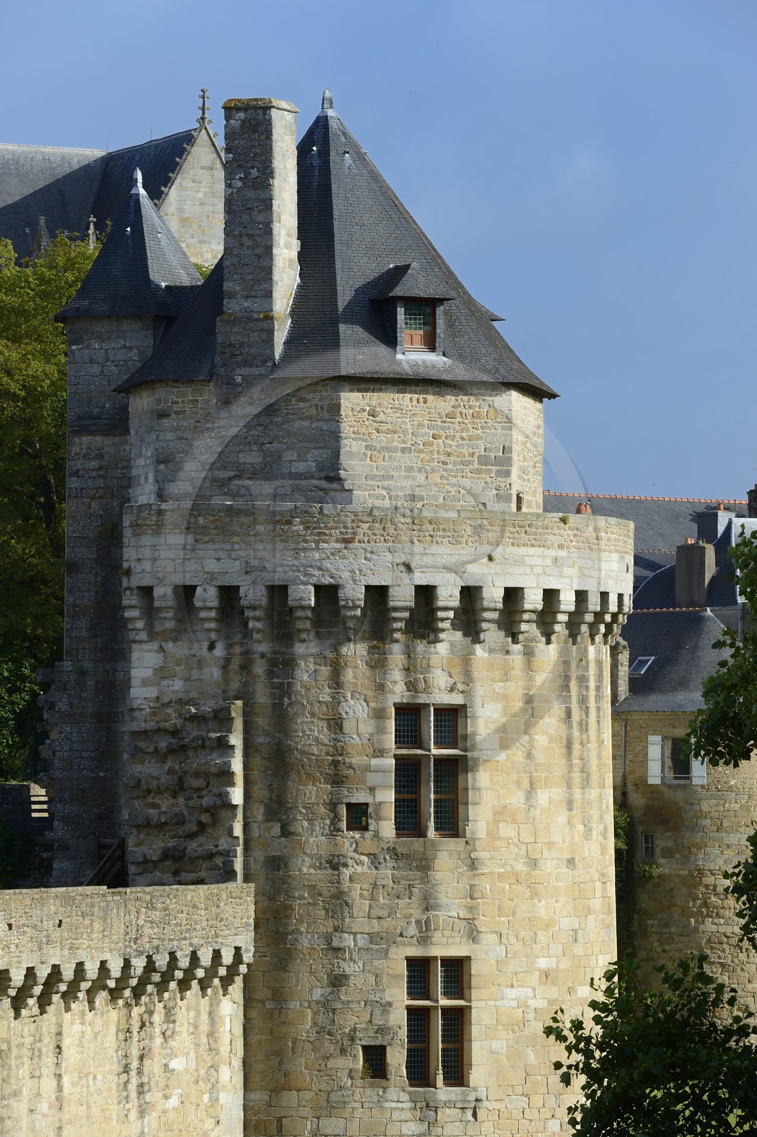 France, Morbihan, Gulf of Morbihan (Golfe du Morbihan), Vannes, the Connetable Tower and the ramparts