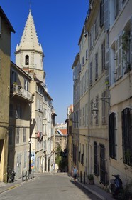 France, Bouches-du-Rhône (13), Marseille, quartier du Panier, montée des Accoules, église Notre Dame des Accoules