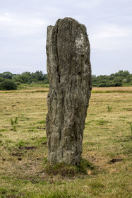 France, Morbihan, Groix Island, Kerlobras, menhir of Kelhuit