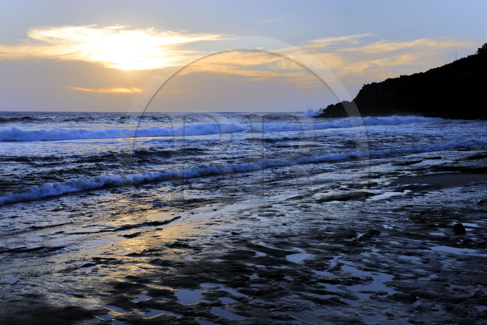 France, île de la Réunion, la côte sud, plage de Grande-Anse