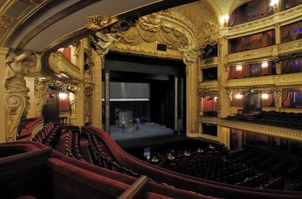 France, Paris (75), Le Théâtre national de l'Opéra-Comique aussi appelé salle Favart située place Boieldieu, la salle