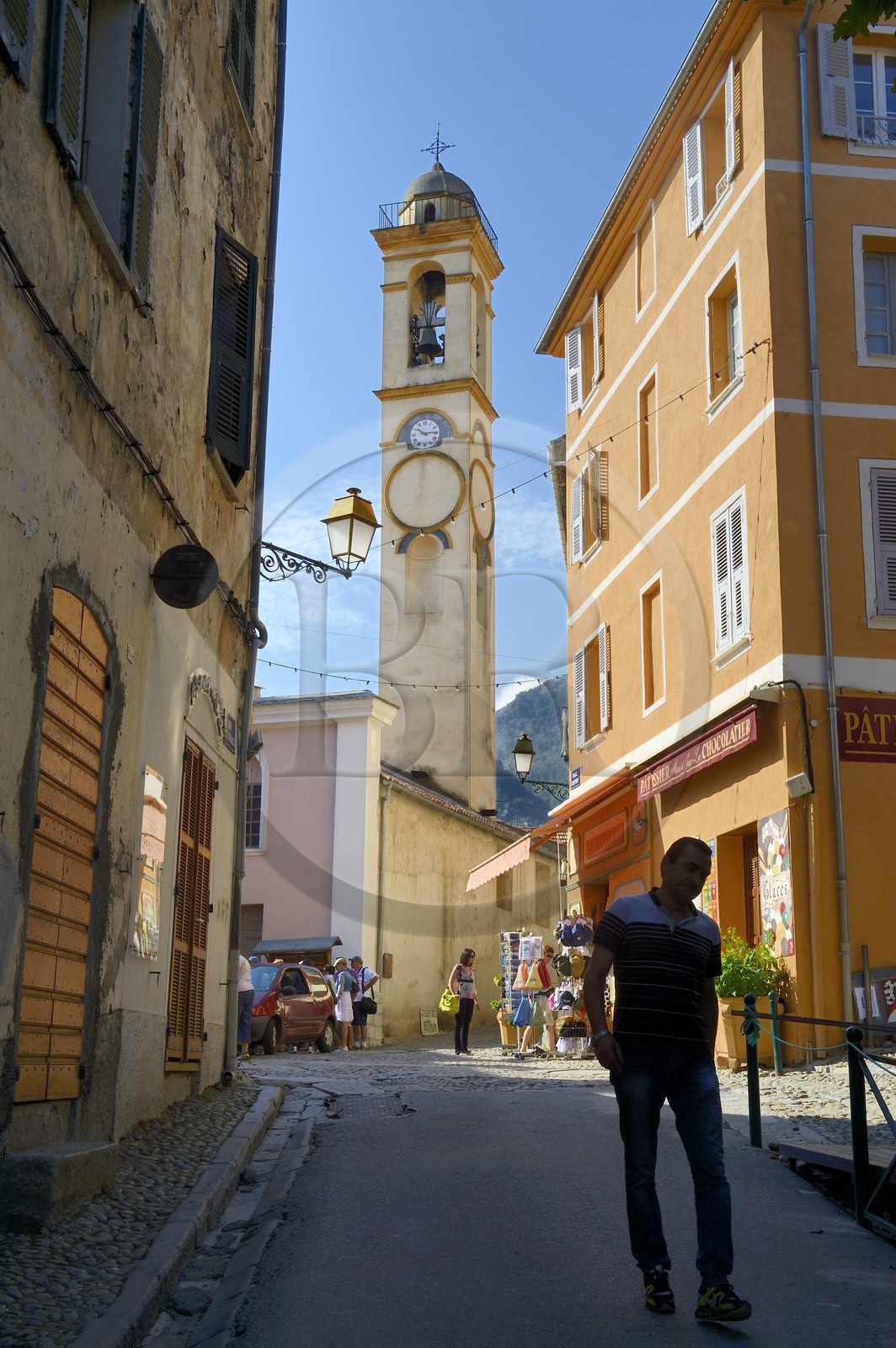 France, Haute-Corse (2B), Corte, campanile de l'église de l'Annonciation construite en 1450