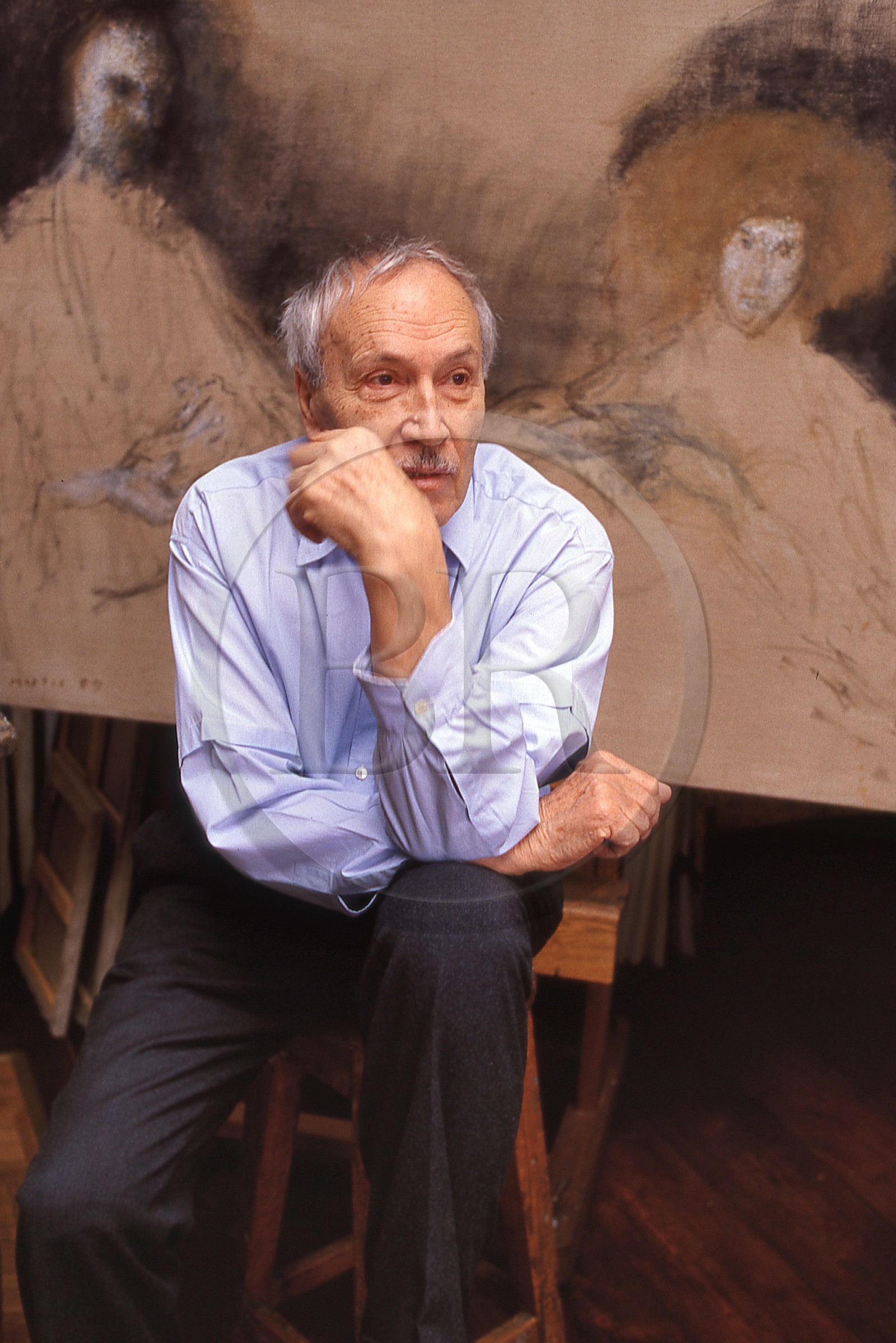 Italy, Veneto, Venice, the painter Zoran Music