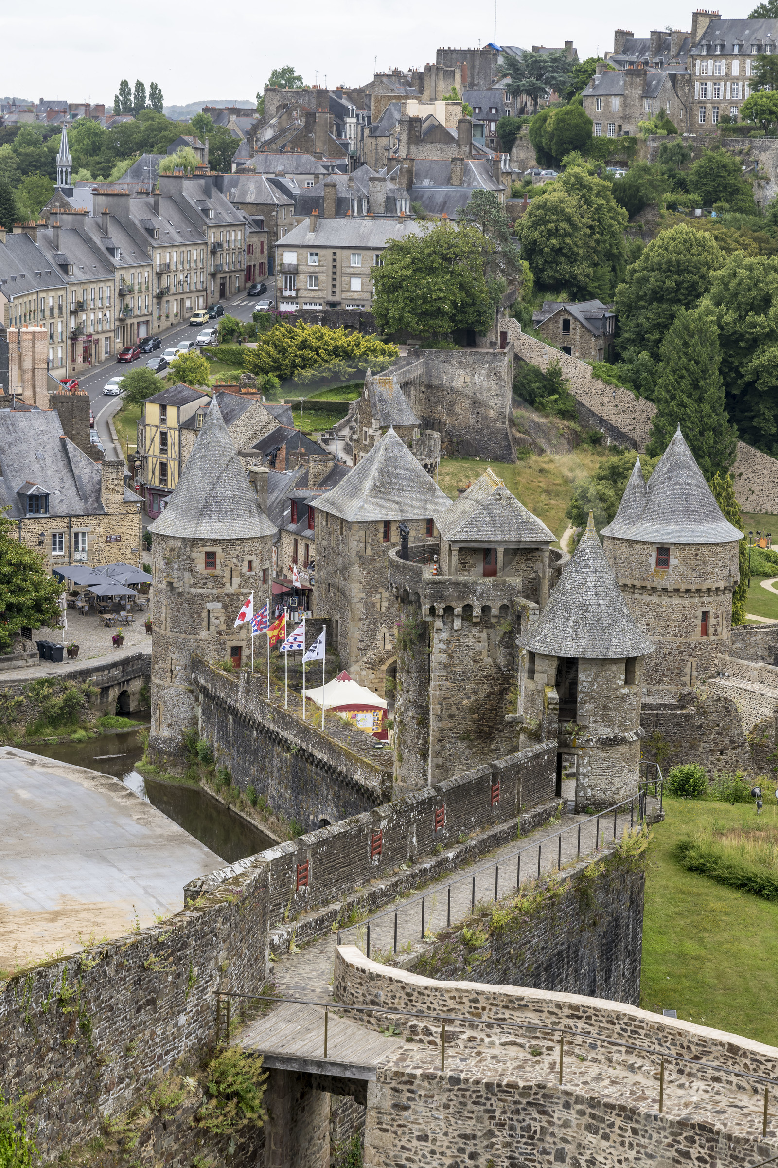 France, Ille-et-Vilaine (35), Fougères, le château-fort du XIIe siècle