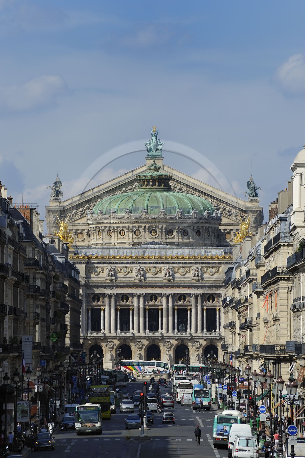 France, Paris (75), l' Opéra Garnier au bout de l' avenue de l' Opéra