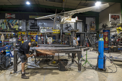 France, Bouches-du-Rhône (13), Marseille, quartiers nord, quartier des Aygalades, La Cité des Arts de la Rue, atelier Sud Side construction de décor et de scénographie