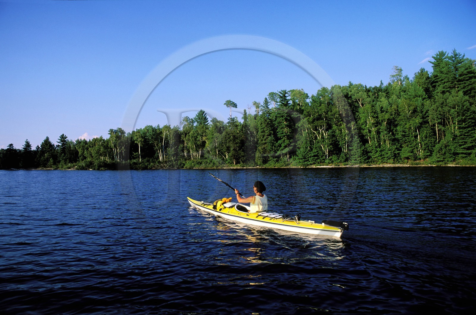 Canada, province de Québec, Réserve faunique de la Vérendrye, Grand lac Victoria, Kayak de mer