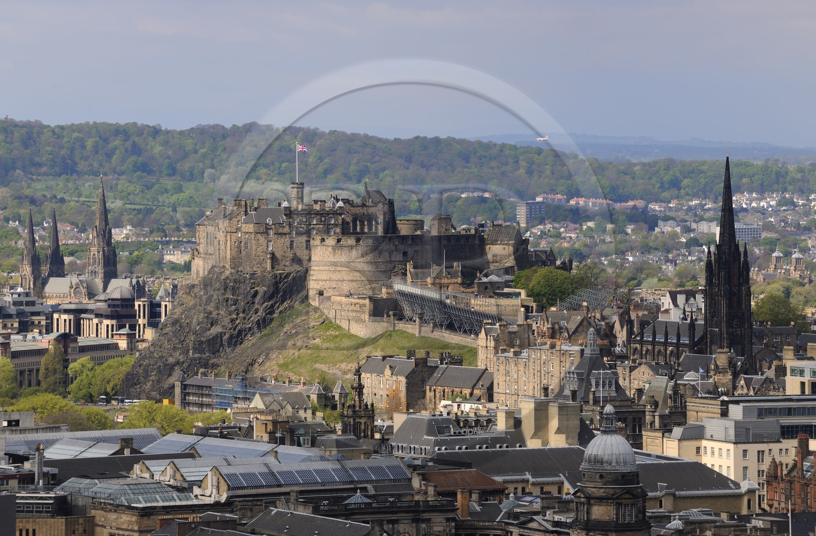 Royaume-Uni, Ecosse, Edimbourg, le château domine la ville