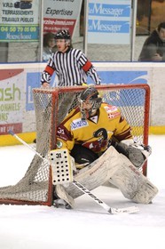 France, Haute-Savoie (74), Morzine, match de hockey sur glace du Hockey Club Morzine-Avoriaz appelé les Pingouins