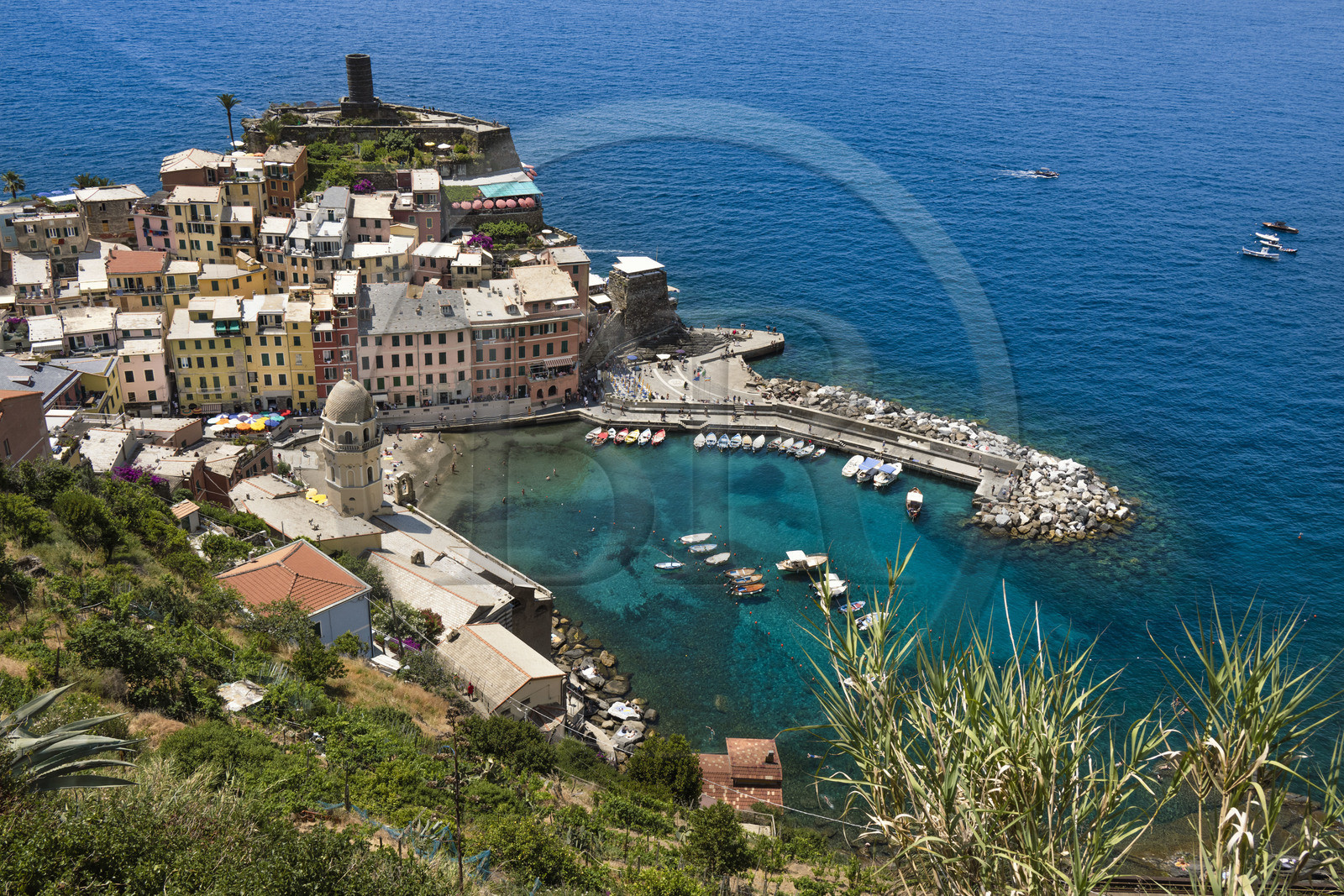 Italy, Liguria, Cinque Terre National Park listed as World Heritage by UNESCO, village of Vernazza and its port
