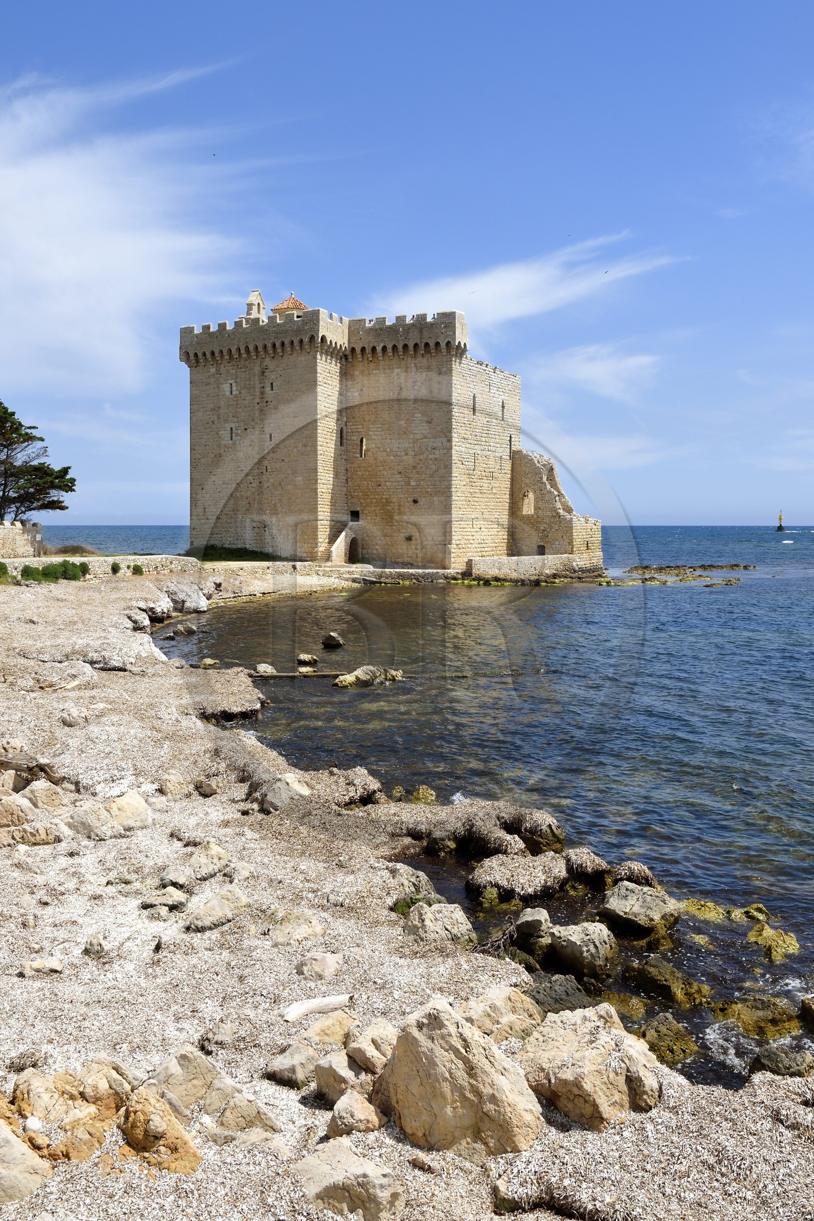 France, Alpes-Maritimes, Lerins Islands, Saint-Honorat island, Abbey of Lerins, former fortified monastery raised in 1073