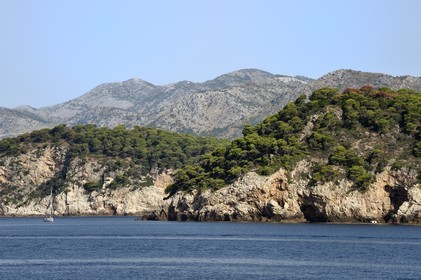 Croatie, Dalmatie, la cote dalmate vers Dubrovnik