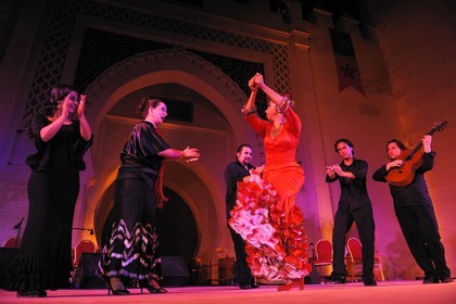 Maroc, Moyen Atlas, Fès, ville impériale, le festival de Musiques Sacrées du Monde, danse et chant Flamenco de la compagnie Belen Maya (Espagne)