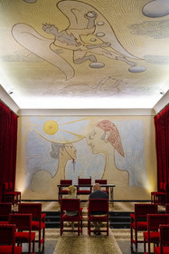 France, Alpes-Maritimes, Menton, the City Hall, the wedding room entirely decorated by Jean Cocteau in 1957