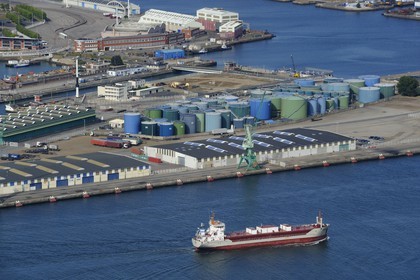 France, Seine-Maritime (76), Le Havre, le port de commerce (vue aérienne)
