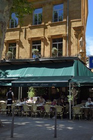 France, Bouches du Rhone, Aix en Provence, Cours Mirabeau, café Les Deux Garcons, frequented by Paul Cezanne