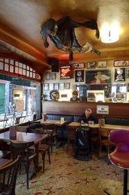 France, Rhone, Lyon, historical site listed as World Heritage by UNESCO, Vieux Lyon (Old Town), Cafe de la Cathedrale in the rue Saint-Jean