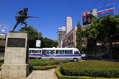 Tanzania, Dar es-Salaam, the Askari Monument is constructed to commemorate the African soldiers who fought and died during the conflict that took place in 1914-1918
