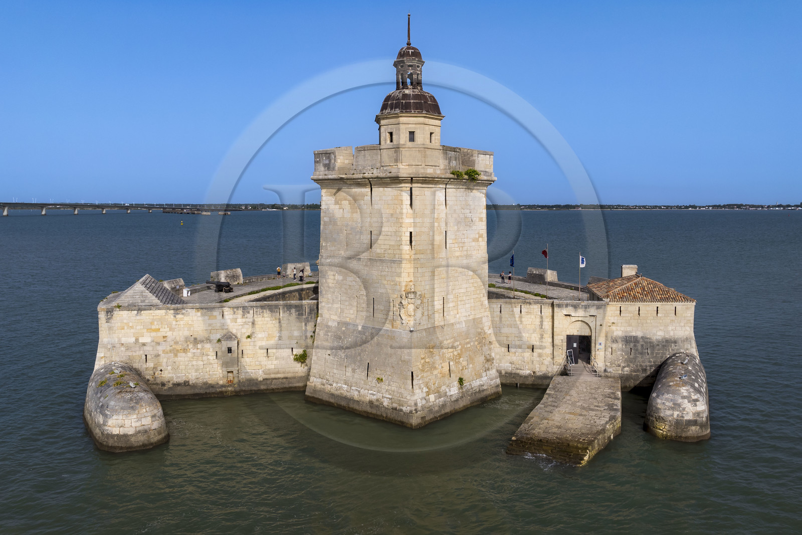 France, Charente-Maritime (17), Bourcefranc-le-Chapus, Fort Louvois aussi appellé Fort du Chapus (vue aérienne)