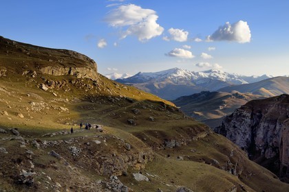 Azerbaijan, Quba (Guba) region, Greater Caucasus mountain range, hiking between the village of Qalaxudat and Giriz