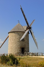 France, Manche, Bay of Mont Saint Michel, road of the mills, windmill of Moidrey