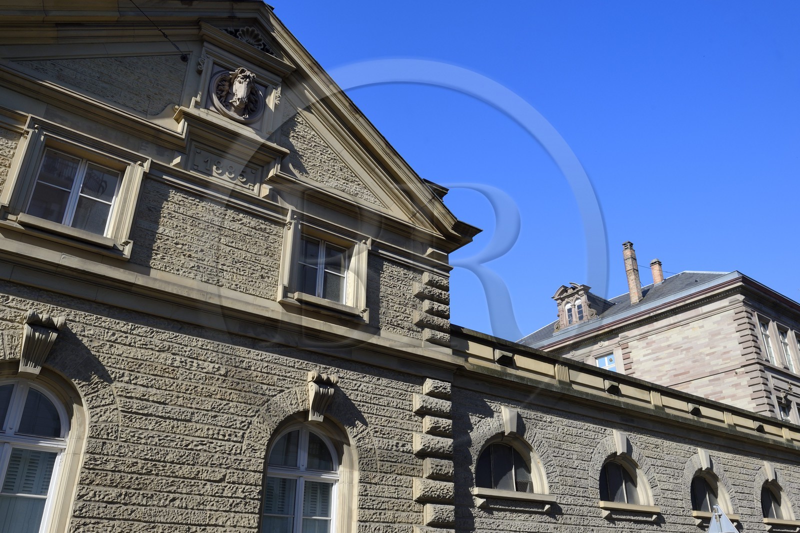 France, Bas Rhin, Strasbourg, Neustadt district dating from the german period, rue du Général Frère, the former imperial stables (1885) Annex to the Palais du Rhin