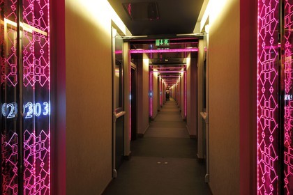 Turkey, Istanbul, Besiktas District, W Hotel in the Akaretler historical housing with terrace, five star hotel of the W American chain