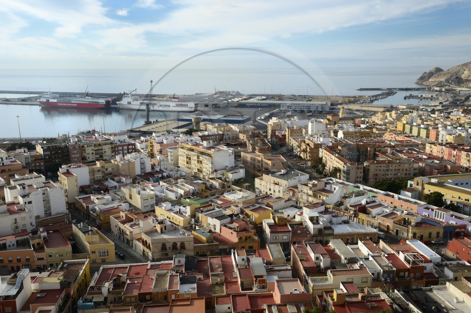 Espagne, Andalousie, Almeria, quartier de la Medina dans la vieille ville et le port
