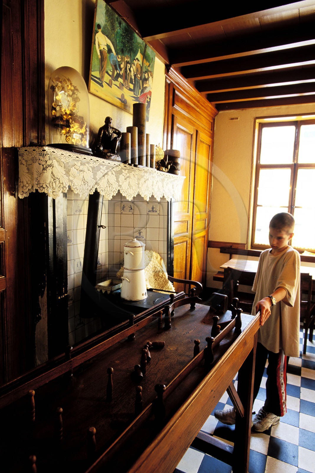 France, Nord, village border of Godewaersvelde, Blaumershof Cafe, game from the North