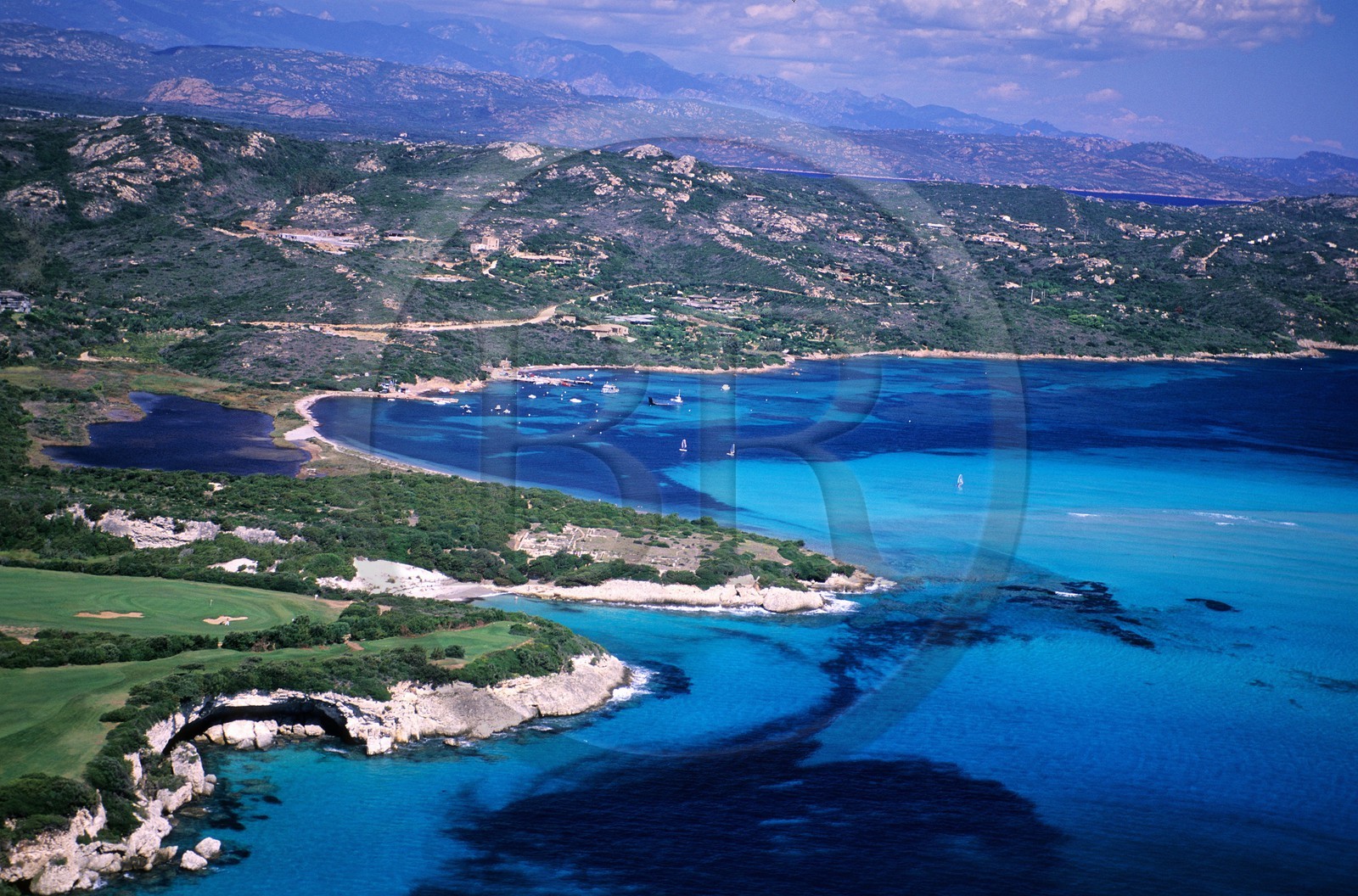 France, Corse-du-Sud (2A), la pointe de Spérone (vue aérienne)