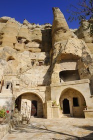 Turkey, Central Anatolia, Nevsehir Province, Cappadocia listed as World Heritage by UNESCO, Urgup, Yunak Evleri luxury hotel in old troglodytic houses
