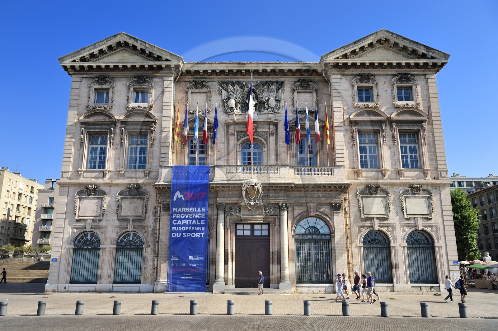France, Bouches-du-Rhône (13), Marseille, Le Vieux Port, l'hotel de ville