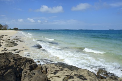 Panama, archipel des Perles, Isla Viveros, plage de sable blanc
