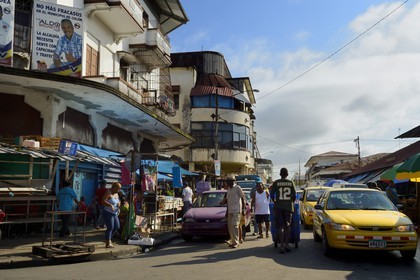 Panama, Colon province, city of Colon, downtown on the Paseo del Centenario