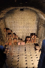 France, Var, the Dracenie, Salernes, Terra Rossa museum house of architectural ceramics by architect J.-M. Wilmotte, floor tiles oven