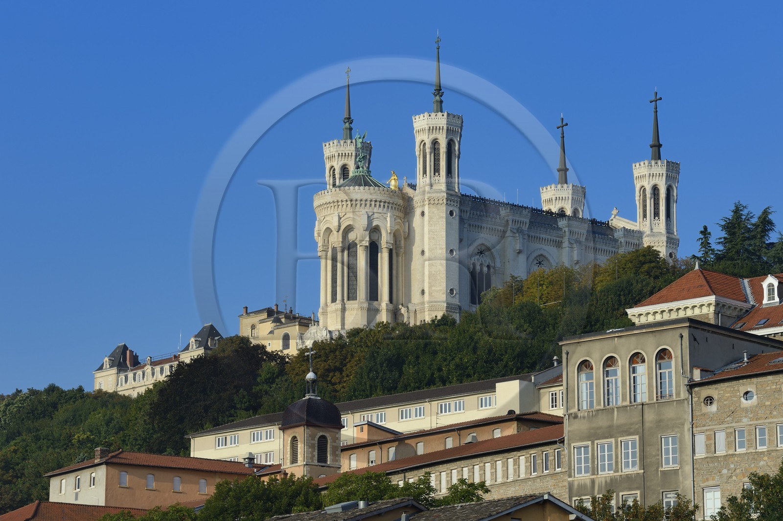 France, Rhône (69), Lyon, site historique classé Patrimoine Mondial de l'UNESCO, Basilique Notre Dame de Fourvière