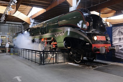 France, Haut Rhin, Mulhouse, musee Cite du train (French Railway Museum), steam engine