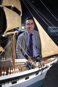 Espagne, Pays basque espagnol, Biscaye, Bilbao, Musée Maritime Ria de Bilbao, le directeur Jon Ruigomez matxin