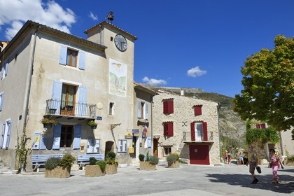 France, Alpes-de-Haute-Provence (04), Parc Naturel Régional du Verdon, la Romanesque chapel of Saint-Christophe du village de Rougon