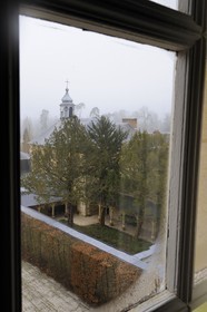 France, Yvelines, Chateau de Versailles, listed as World Heritage by UNESCO, Domaine de Marie Antoinette, the Petit Trianon, the chapel and the small enclosed garden