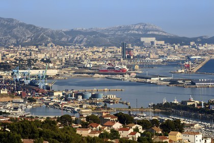France, Bouches-du-Rhône (13), Marseille, Grand Port Maritime de Marseille ou GPMM, Bassins Est, port de plaisance de l'Estaque