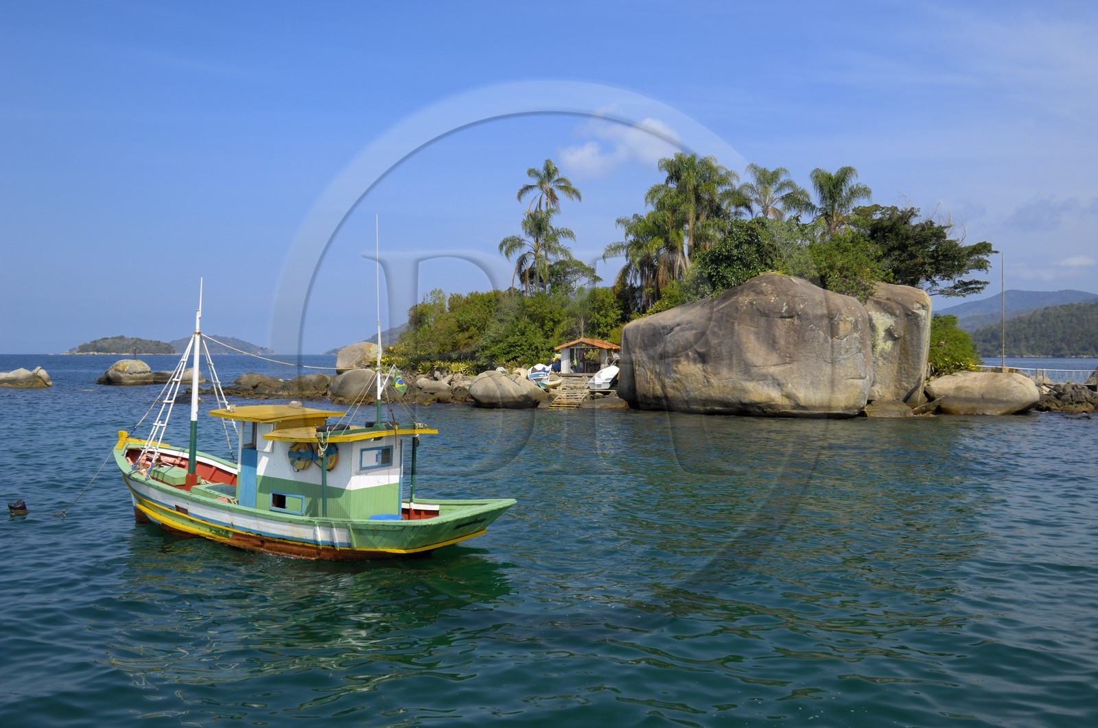 Brésil,  Etat de Rio de Janeiro, Baie de Paraty, ile de Catimbau