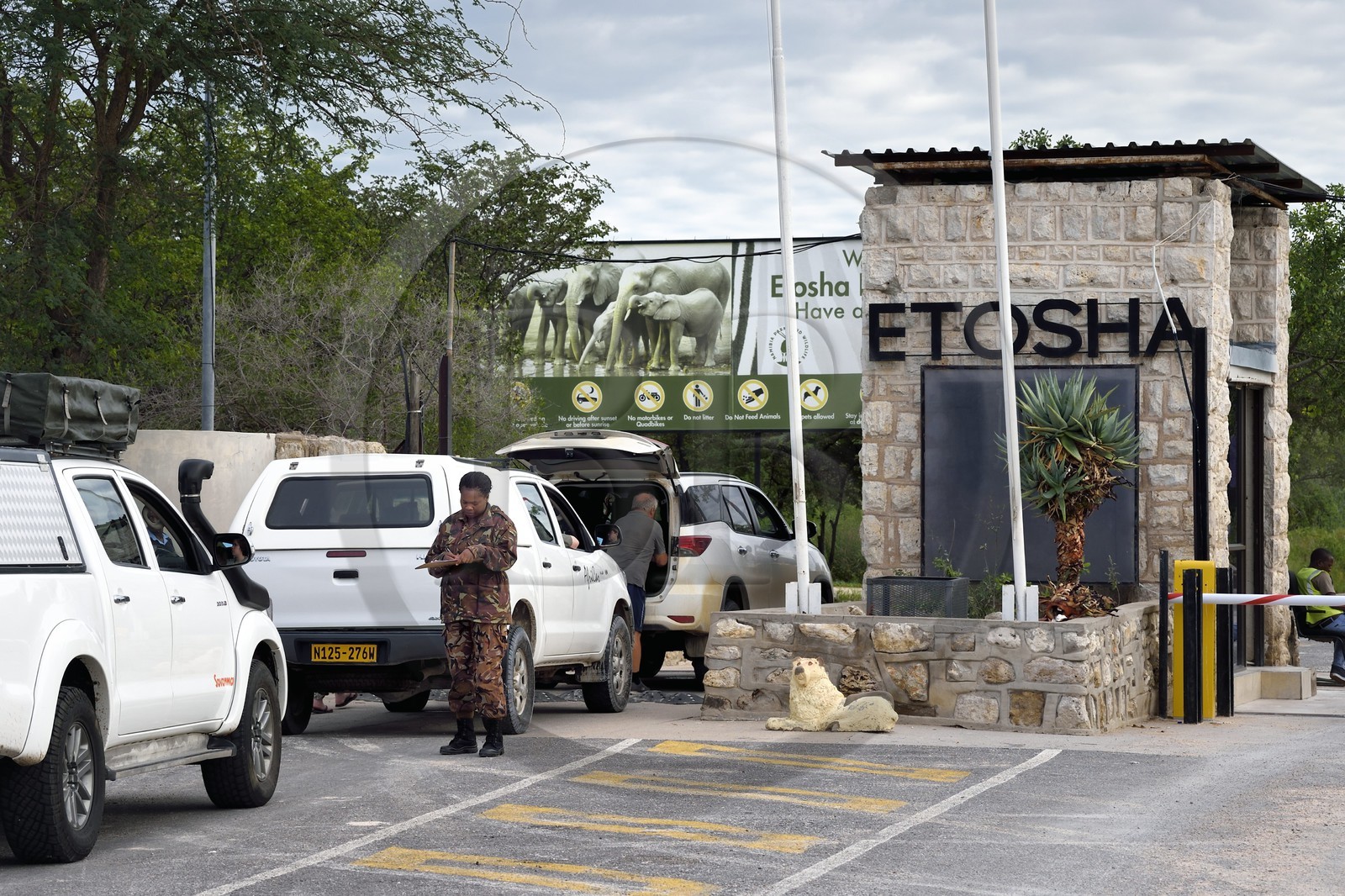 Namibie, région de Oshikoto, Parc National d'Etosha, Anderson Gate