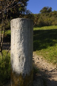 France, Herault, near Lunel, Oppidum of Ambrussum on the Via Domitia, roman Milestone