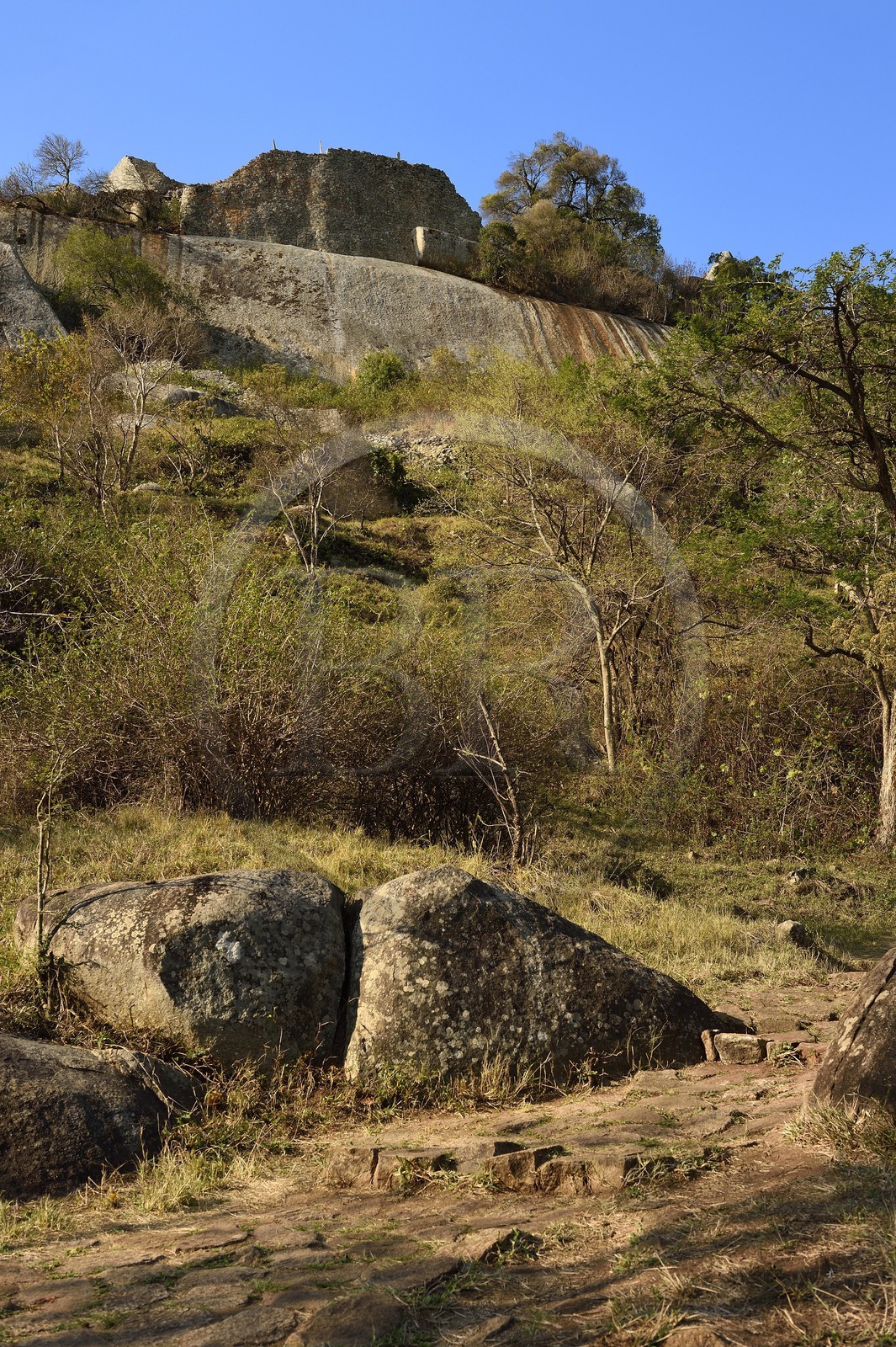 Zimbabwe, province de Masvingo, les ruines du site archéologique du Grand Zimbabwe, classé Patrimoine Mondial de l'UNESCO, Xème au XVème siècle, les Ruines de la colline (Hill Complex)