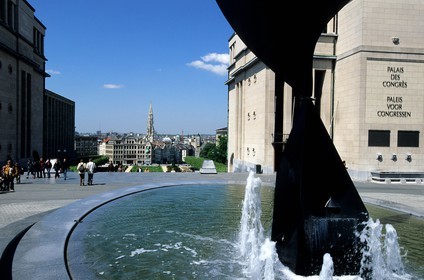 Belgique, Bruxelles, esplanade surplombant le Mont-des-Arts