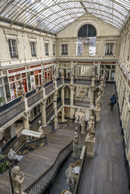 France, Loire-Atlantique (44), Nantes, quartier de Graslin, passage Pommeray, galerie marchande de 1843 conçue par les architectes Jean-Baptiste Buron et Hippolyte Durand Gasselin