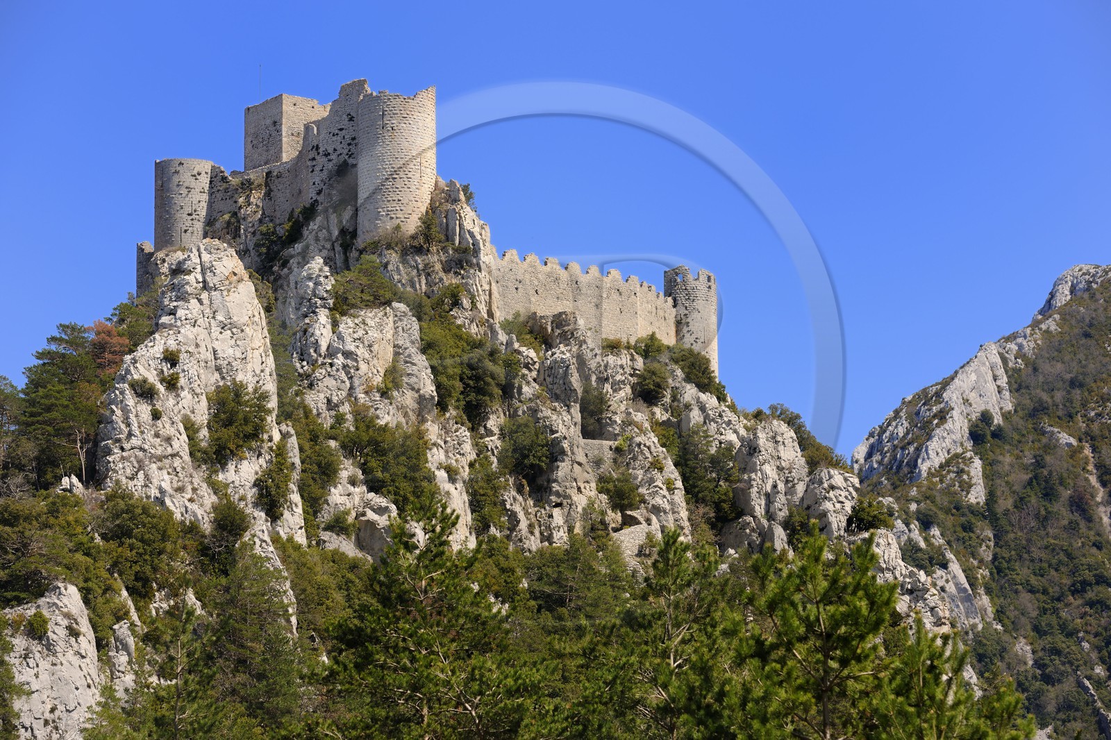 France, Aude (11), château cathare de Puilaurens