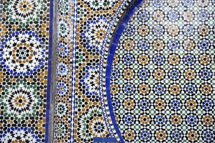 Morocco, Middle Atlas, Fez, Imperial City, Sofitel Palais Jamai Hotel, zelliges