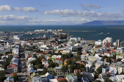Islande, Reykjavik, la vieille ville et le port